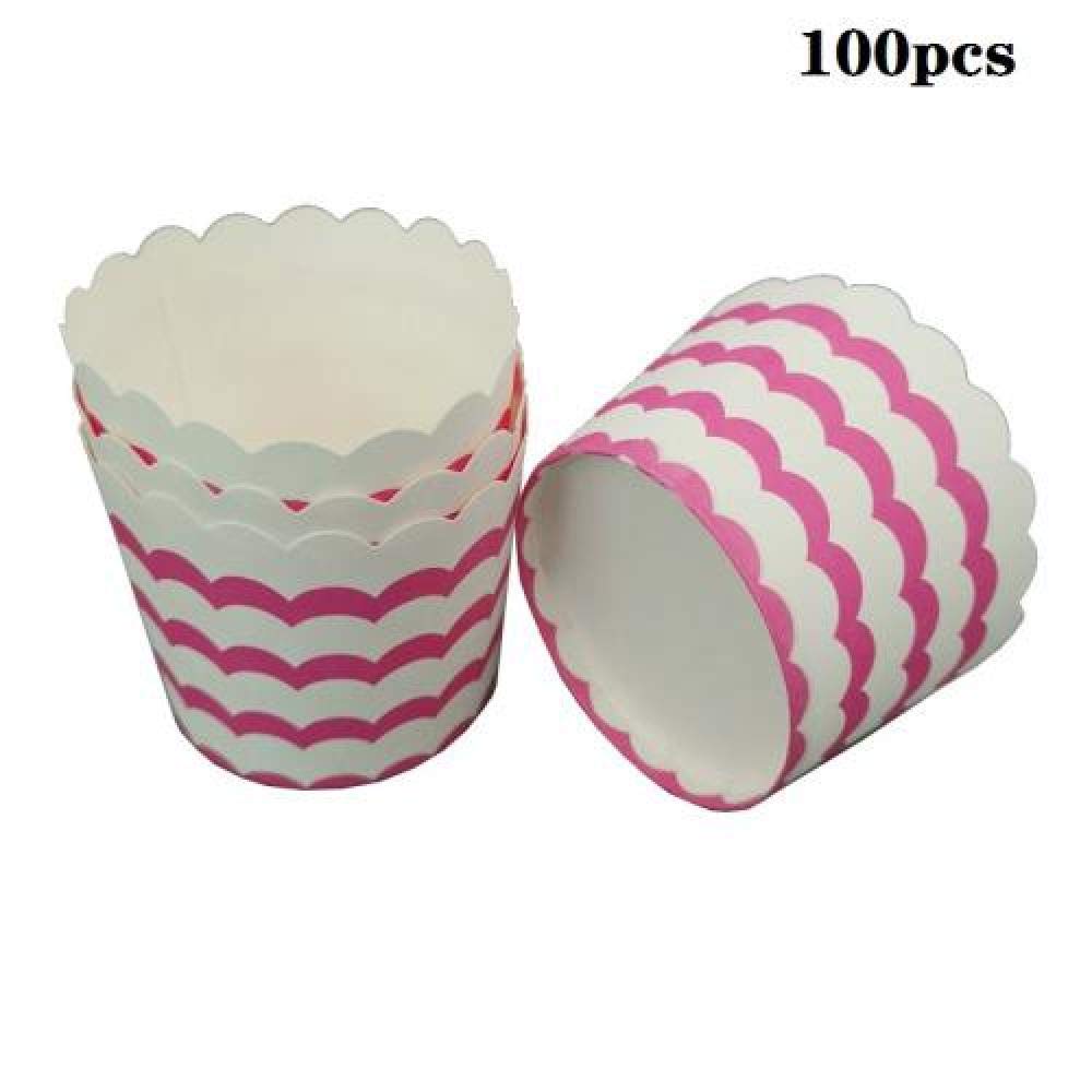 100 Pcs Mini Muffin Cupcake Cases Paper Baking Cups Wrapper Baking Cup for Cake Ice Cream Dessert Wedding Birthday Party