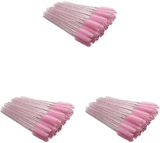 Juego de 3 brochas de pestañas para mujer, accesorios de maquillaje, para el día de San Valentín, pinzas para cejas, removedor de cejas, color rosa brillante y rosa