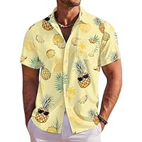 COOFANDY Men's Summer Shirts Casual Hawaiian Shirts Short Sleeve Button Down Shirts