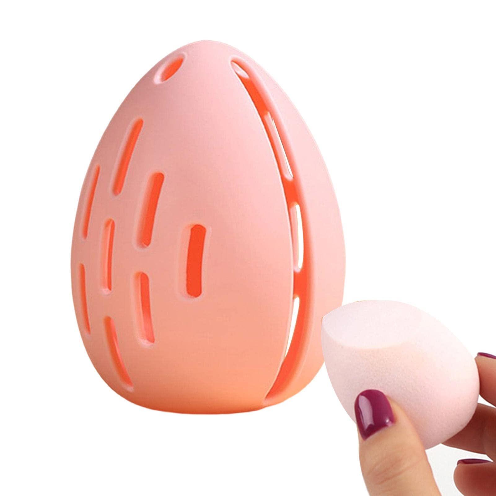Imtrub Soporte de viaje, organizador de esponja de maquillaje Airy | Soporte de esponja de maquillaje de silicona, soporte para esponja de belleza, estuche de viaje para batidora de maquillaje para
