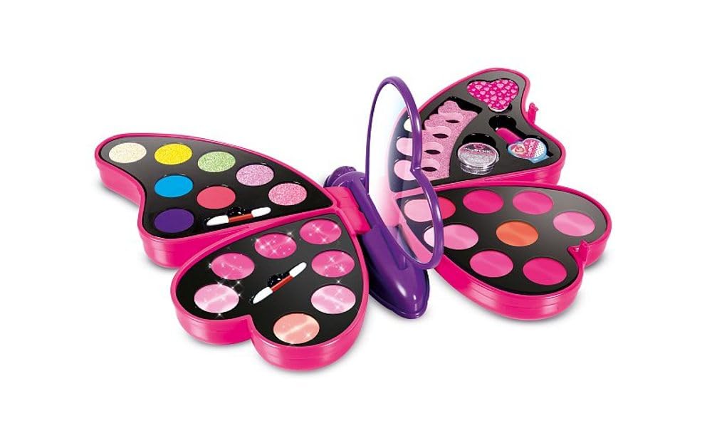 Clementoni Art & Craft, Crazy Chic - Boîte Maquillage en Forme Papillon, 6 Ans et Plus, 78236