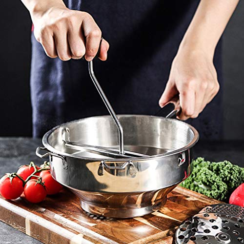 Kartoffelstampfer, große Kartoffelpresse, Reispresse for Kartoffelpüree, robuster Kartoffelstampfer und Reispresse aus Edelstahl, Küchenwerkzeug, Presse und Maische for perfektes Kartoffelpüree