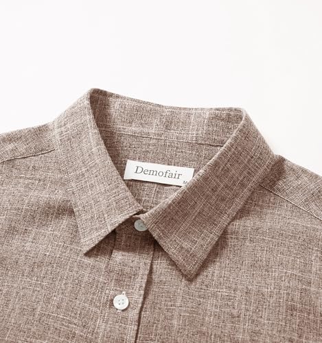 Men's Short Sleeve Button Down Shirt Cuban Collar Anti-Wrinkle Shirt Casual Summer Beach Shirt3