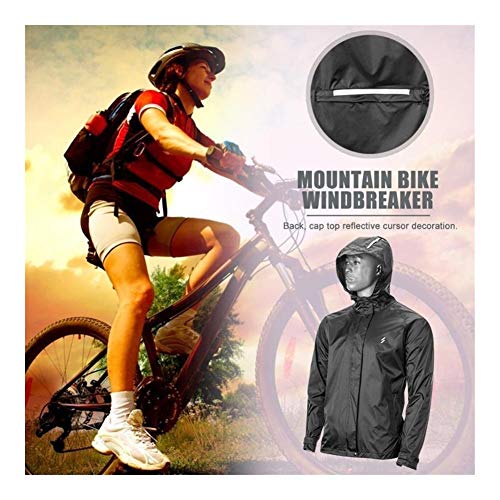 AxBALL Jaqueta de chuva para ciclismo, leve, à prova d'água, corta-vento, acampamento, capa de chuv