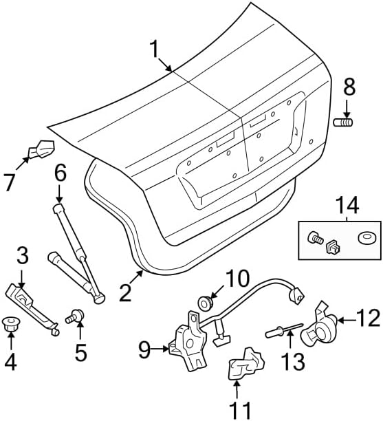Miniatura 2 de 2 soportes de elevación trasera de 11.54 pulgadas compatibles con Ford 10-12 Fusion  10-12 MKZ  10-11 MILAN  10-11 MERCUR puerta trasera portón