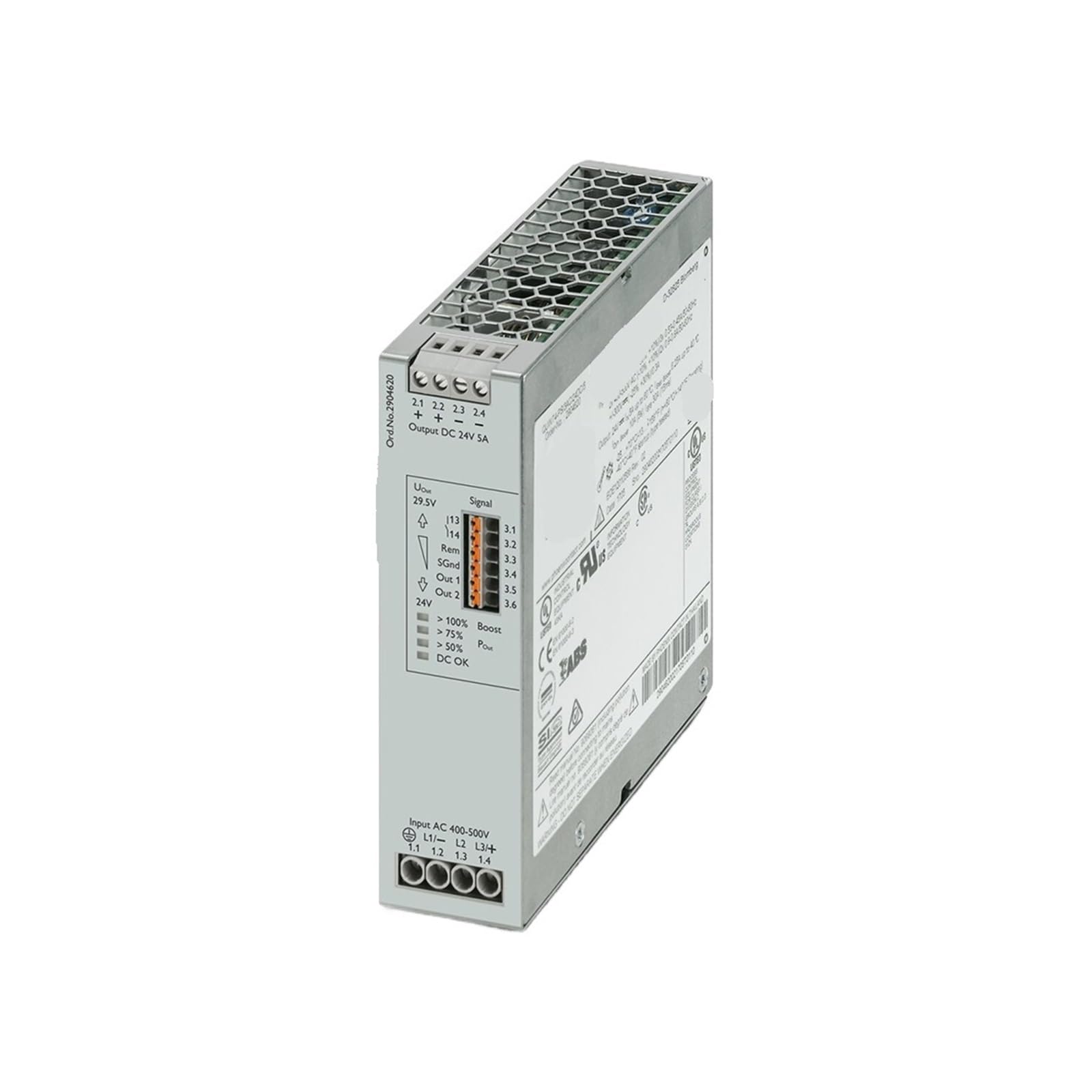 JJKKOZVQF 3AC/24DC/5 2904620 Power Supply Output 24VDC/5A