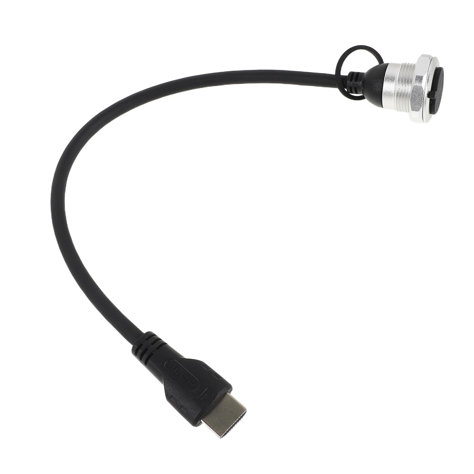 Cable de vídeo para montaje en panel conector frontal negro de metal y plástico 8