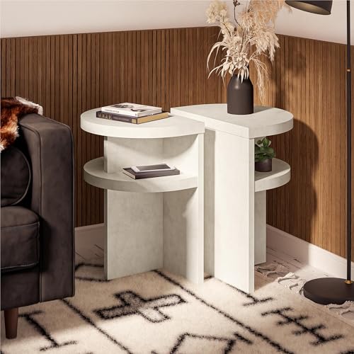 Ameriwood Home 2835920COM Daytona Modern Semicircle End Tables thumb #1