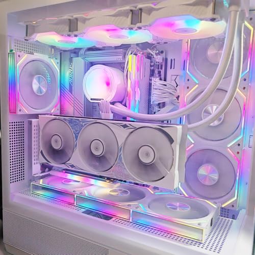 Cable elevador PCIe X16 GEN5 y soporte de montaje vertical GPU PCIe 5.0 RTX5090 blanco 4