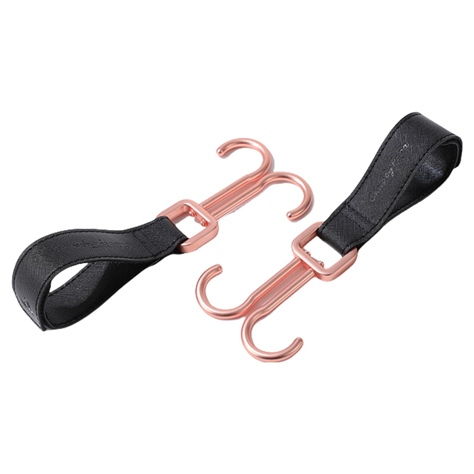 Set of 2Pcs Baby Carriage Hook Secure & Rotatable Hangier Clips Organiser Hook for Hanging Purses Nappy Diaper Toy