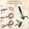 Lukvcoe Universal Microphone Shock Mount, Metal Mic Clip Holder Stand (with Windshield) for Condenser Microphones (47-53 Mm) - All-Metal, Sturdy Recording Stand - Black #4