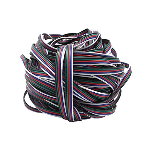 Davitu 5M10M20M50M RGBW 5pin conector 5 canales extender cable para 5050 RGBW RGBWW tira de LED Extensión cable de cable