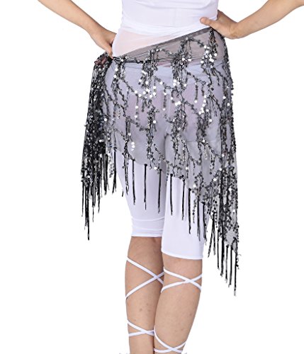 Belly Dance Sequin Triangle Hip Scarf4