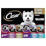 Cesar Canine Cuisine And Home Delights Wet Dog Food Club Variety Pack, (Pack Of 36) 3.5 Oz. Trays