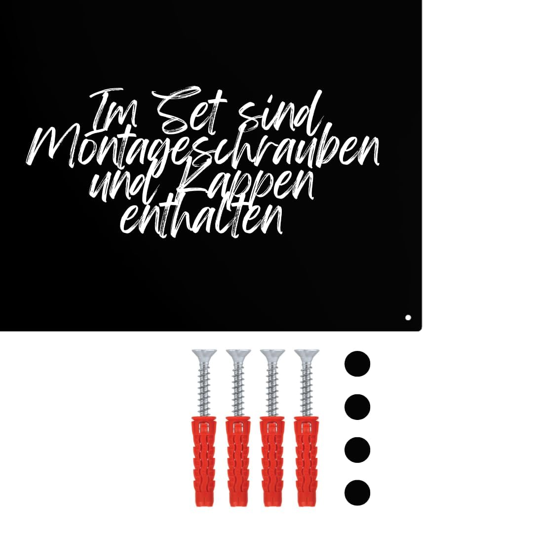 Magnettafel Schwarz 85x50cm Unsere Reichen, Metall Magnetische Tafel, Magnetboard, Magnetwand, Wandmontage, für Wohnzimmer, Küche Flur Kinderzimmer Büro, Tafel für Touristenmagnete Notizen und Fotos