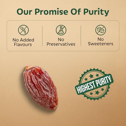 Image of Soully Arabian Dates 400g (Pack of 2) | Premium Arabian Khajoor | High in Fibre Arabian Dates | No Added Sweeteners or Preservatives | Healthy Snacks khajur | Healthy Dates for Snacking | Dry Fruits