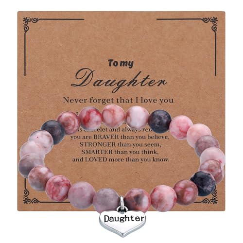 iWenSheng Daughter Gift from Mom Dad - Inspirational Daughter's Bracelet from Mother Father, Birthday Christmas Graduation Gifts for Daughters3