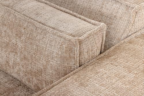 Riess Ambiente Design 3-Sitzer Sofa Bossa NOVA - 260cm - Greige Chenille XXL-Couch Sofa Wohnzimmercouch – Bild 6
