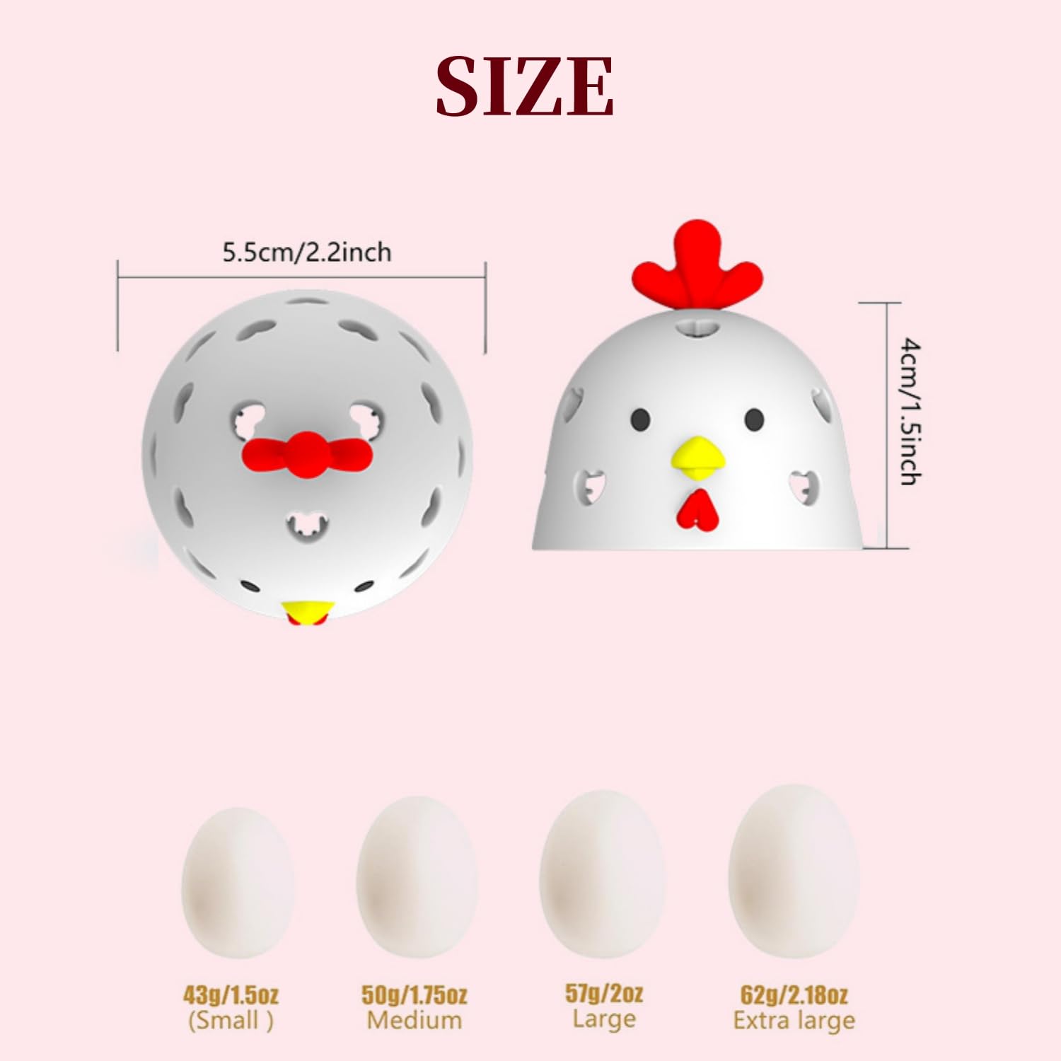 Spazzola per Uova，spazzola pulisci uova in silicone Spazzola per uova fresche riutilizzabile e facile da pulire Spazzola lava uova（colore crema）