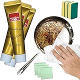 Elimina casi todas las manchas: esta pasta de pulido puede eliminar de inmediato las manchas en los metales, incluidos el óxido, el óxido, la oxidación, las manchas de agua, la decoloración térmica, el alquitrán, el aceite, las huellas dactilares, los grafitis, los tintes, las rayas negras y los arañazos.