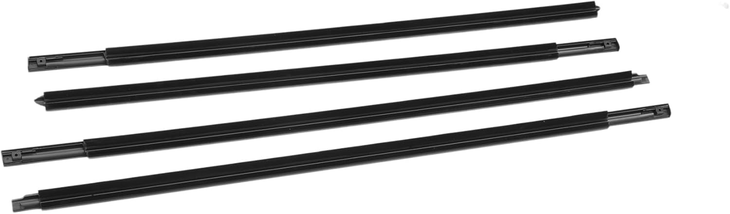 Motoforti 4pcs Weatherstrip Window Trim Seal Belt Car Outside Window Seal Belt for Ram 1500 2500 3500 2011-2023 55112376AH 55112377AH 55372138AH 55372139AH Sweep Felt Trim Long-lasting