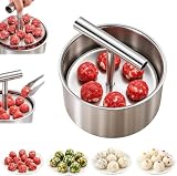 Meatball Maker Tool, Stainless Steel Manual Meatball Maker, 6 Holes