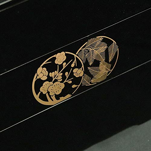Amazon | 重箱 3段 日本製 国産 会津漆器 6.0 三段重共足 花丸 黒 内朱