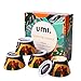 Amazon Brand - Umi Lot de 4 Pièces Bougies Parfumées Pour Femme, Cire de Soja Naturelle, Idée Cadeau Pour Les Vacances, Fête Des Mères, Anniversaire, Durée de Combustion 30-35 Heures, Chacune 207g