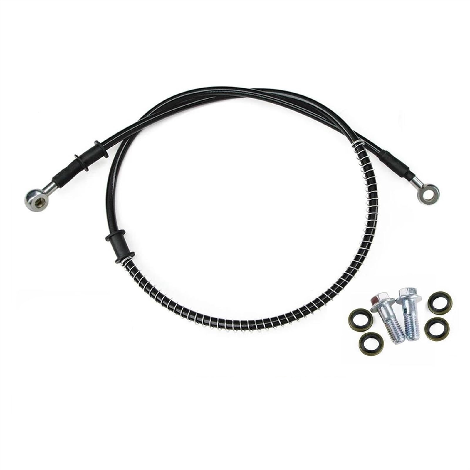 Ksxzw One Color Motorbike Part M10 0 Degree 28 Universal Motorcycle Braided Line Steel Brake Hose Cable Hydraulic Pipe 400Mm-2300Mm(1600Mm)