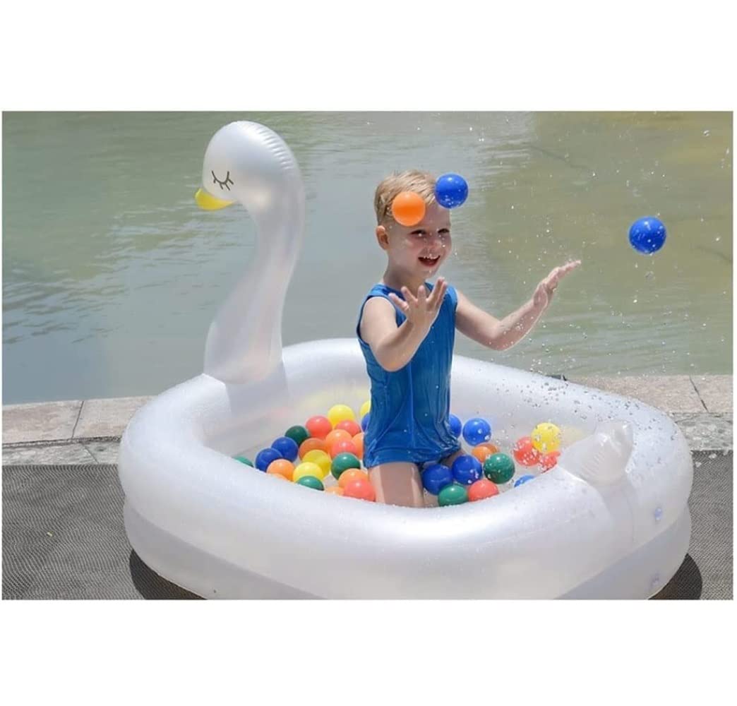 Piscina Gonfiabile Antiscivolo Piscina Gonfiabile Per Imbottitura A Forma Di Anatra Carina Per Animali Vivi Fuori Terra Feste Estive(125x91x90cm)