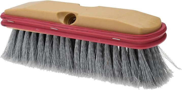 PRO-SOURCE Vehicle Wash Brush, 10 Inch Length, Natural Tampico Bristles, Car Cleaning Tool, Part #VFT10-TAM