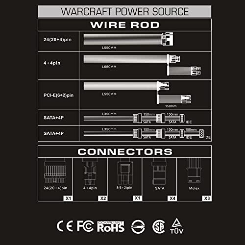 Fuente de poder Gaming ATX 550W 80+ Bronze GD550S miniatura 5