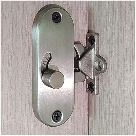 Sliding Door Lock 90 Degree Moving Door Right Angle Buckle Privacy Lock, Sliding barn Door Lock and Latch Bolt Lock cam Lock Cover