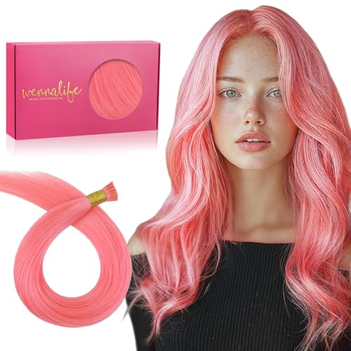 Wennalife WENNALIFE I Tip Hair Extensions Human Hair, 50g 50s 18 Inch Light Pink Remy Itip Human Hair Extensions Invisible Itips Straight I Tips Fusion Extensions Real Human Hair sold by Wennalife - Amazon Seller - HK