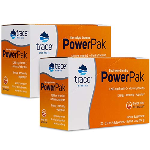 Trace Minerals Research Electrolyte Stamina Power Pak, Orange Blast, 30 Count, (Pack of 2)