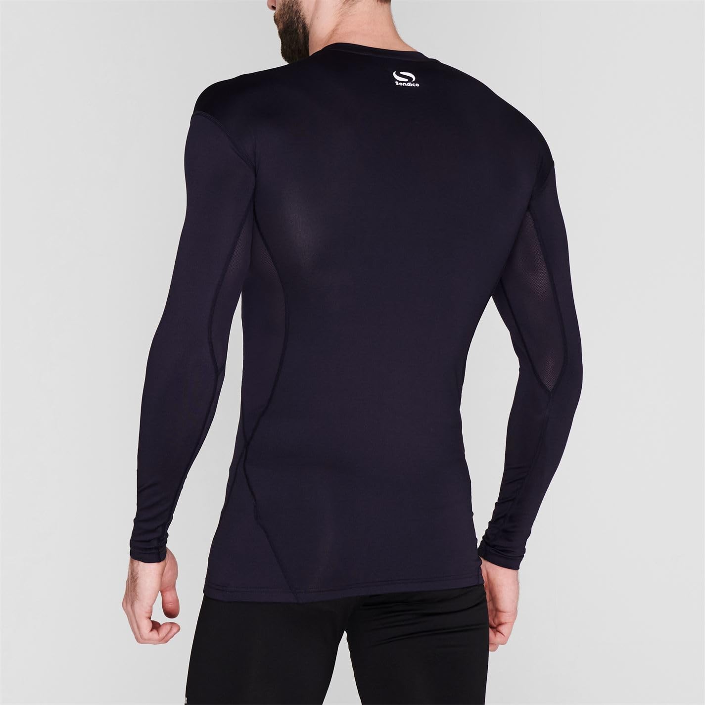 Sondico - Maglietta intima sportiva, da uomo, a manica lunga Navy XL