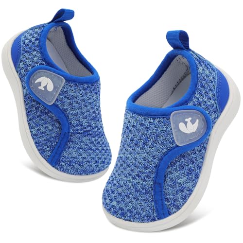 Image of FEETCITY Wide Baby Shoes First Walking Shoes Baby Slip on Shoe Infant Sneakers Boys Girls School Shoe