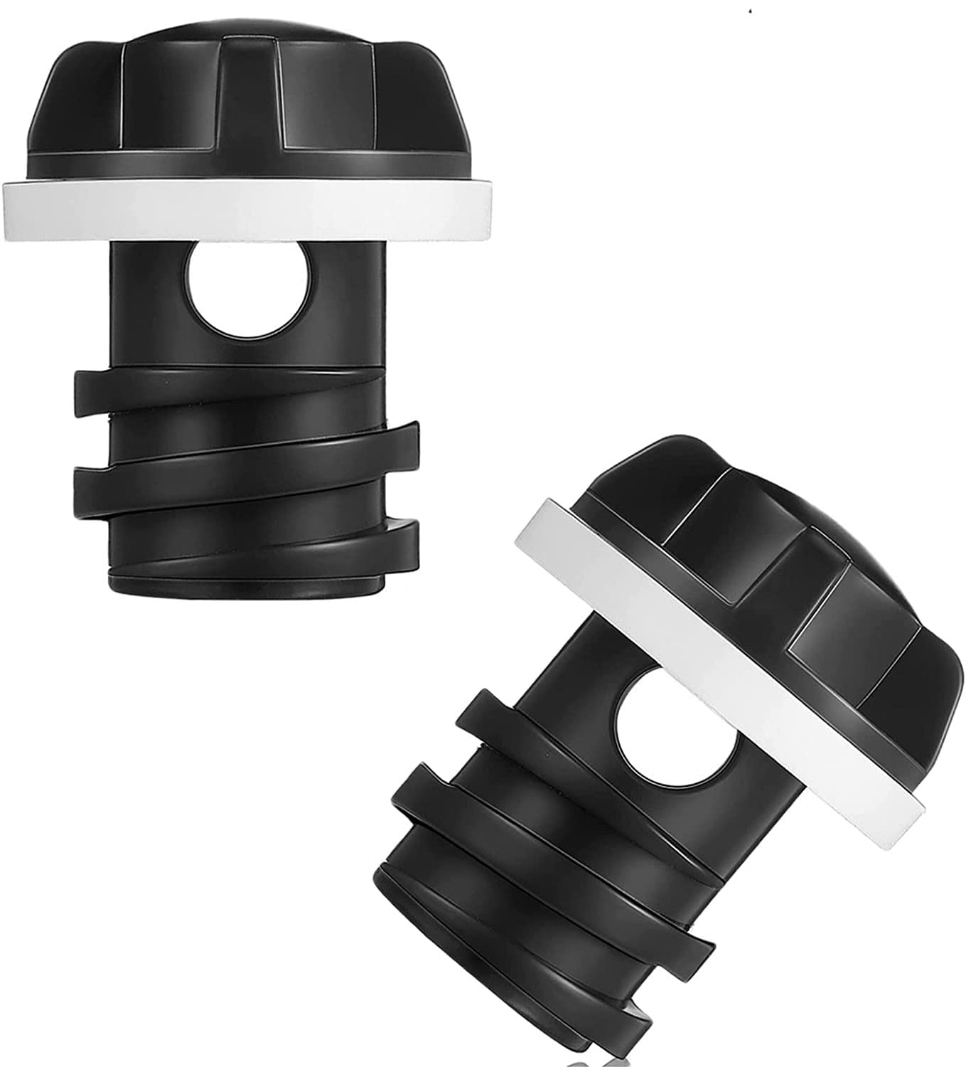 MAOGEAR 2 Pack Cooler Drain Plug for Yeti Cooler Plug Replacement Accessories for Yeti, Cooler Wheels Compatible with Most Rotomolded Coolers Including Most Major Brands Drain Plugs (Black)