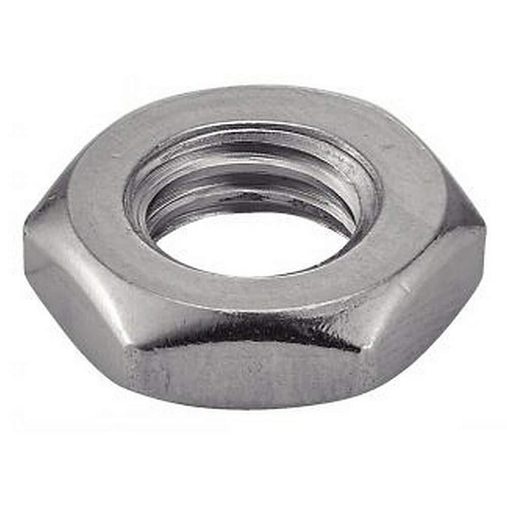 Tuerca hexagonal baja (25 unidades, rosca a la izquierda, 20 acero inoxidable A2 DIN439)