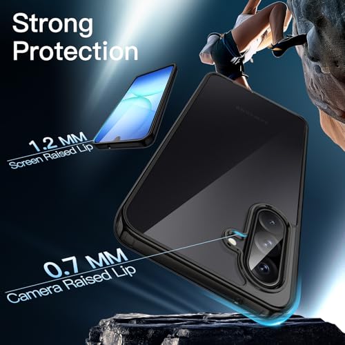 Image of JETech Cover Case for Samsung Galaxy A17 5G 6.7-Inch, Non-Yellowing Shockproof Bumper Protective Phone Cover, Anti-Scratch Hard PC Back (Black)
