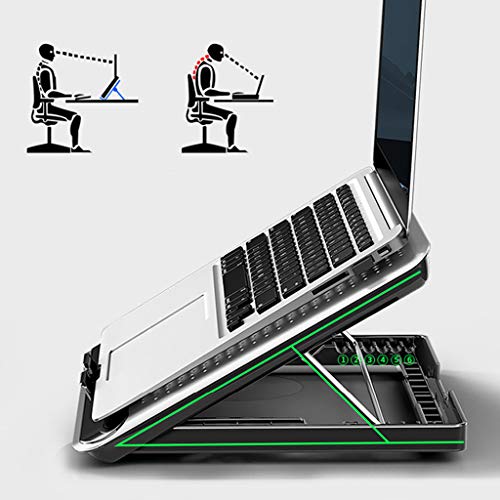 Base para Notebook con ventilador y ajuste de altura miniatura 6