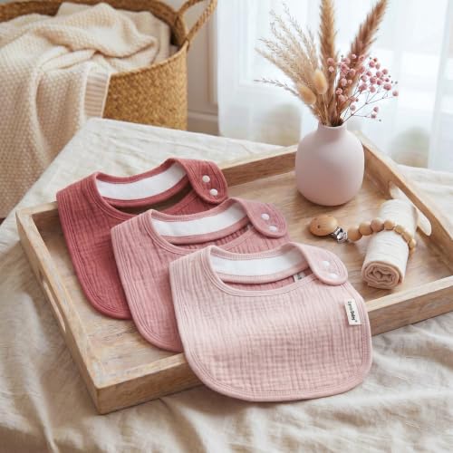 Image of Muslin Baby Bibs for Drooling and Teething,Bibs for Boys Girls