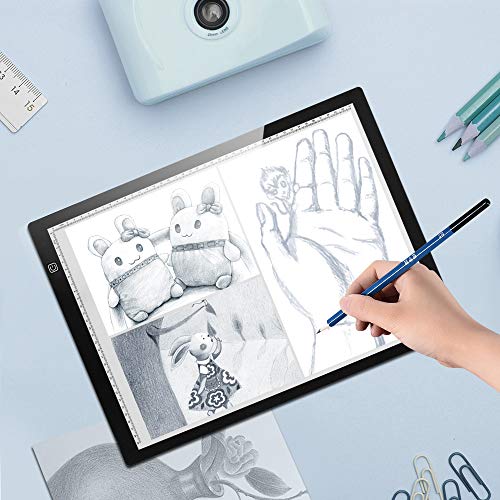 Aibecy Magnetic A3 LED Tracing Light Box Ultra-thin Stepless Dimmable Brightness Artcraft Light Table Pad Board with Scale USB Powered Portable Copy Board for Artists Adults Students Sketching Drawing - Thumbnail 5