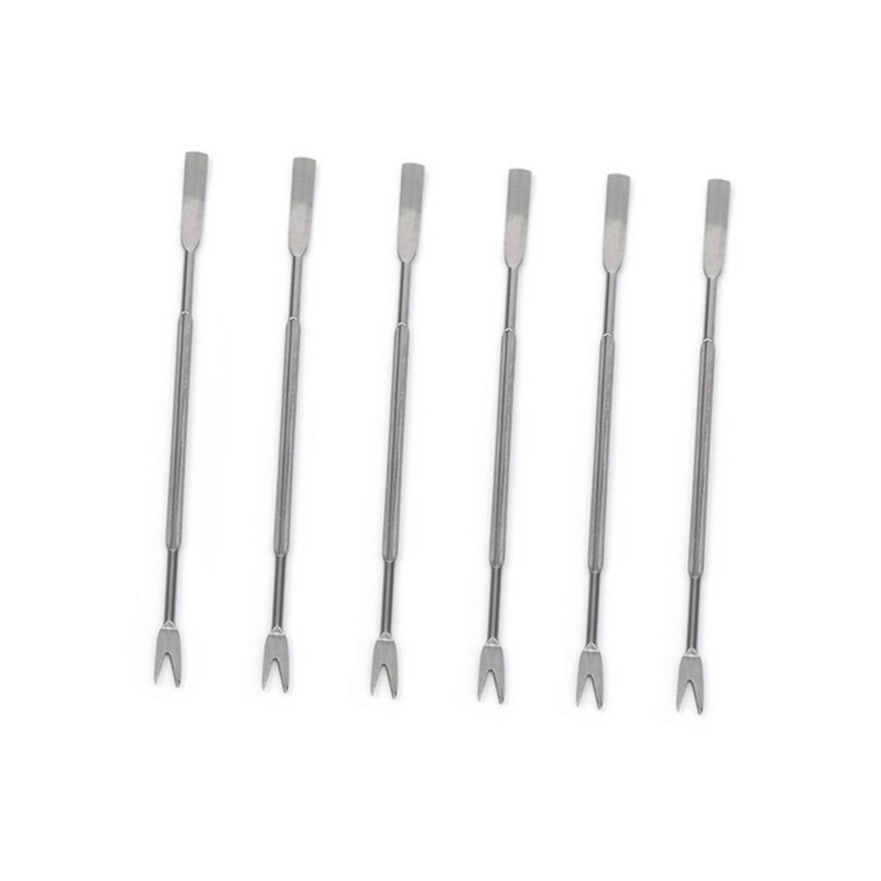 Hemobllo Set Attrezzi per Frutti di Mare 6 Pezzi Nylon Argento