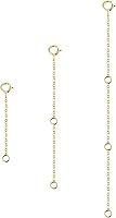 Vista 8 de Extensores de collar de oro, extensores de cadena de oro de 14 quilates con cierre de langosta, cadenas de extensión de collar, pulsera y tobillera