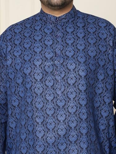 Image of SOJANYA Plus(Since 1958) Men's Cotton Checked Kurta