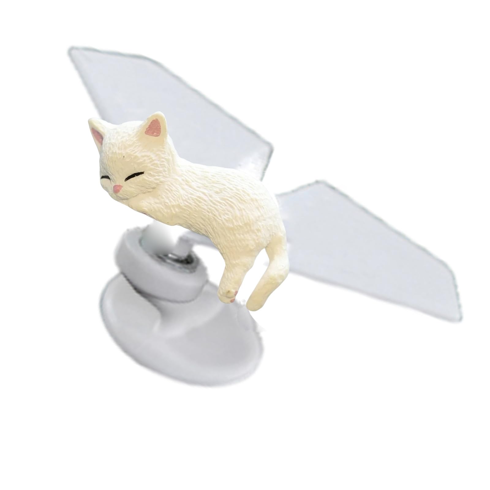 Whoasyst Rotating Plane Car Dashboard Ornament with Cats Figurine Strong Resin Craft Upgrades for Desk Decoration Rotating Plane Car Ornament