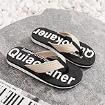 Womens Men Slippers Flip Flops Fashionable Lightweight Black Mens Non-Slip Beach Flip Flops-Cc_10