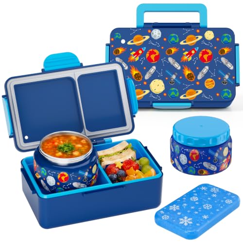 Image of Bento Lunch Box for Kids-3 Compartment Leak Proof Insulated Lunch Container