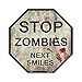 Zombies Next 5 Miles Metal Novelty Octagon Stop Sign BS-361